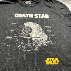 Star Wars Death Star T Shirt Men Size Medium Black